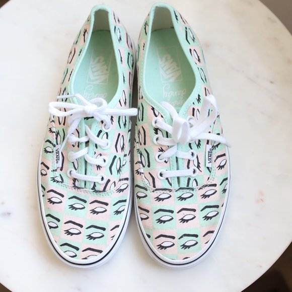 Vans Sneakers Pink and Green Size 7.5 - Picture 1 of 5